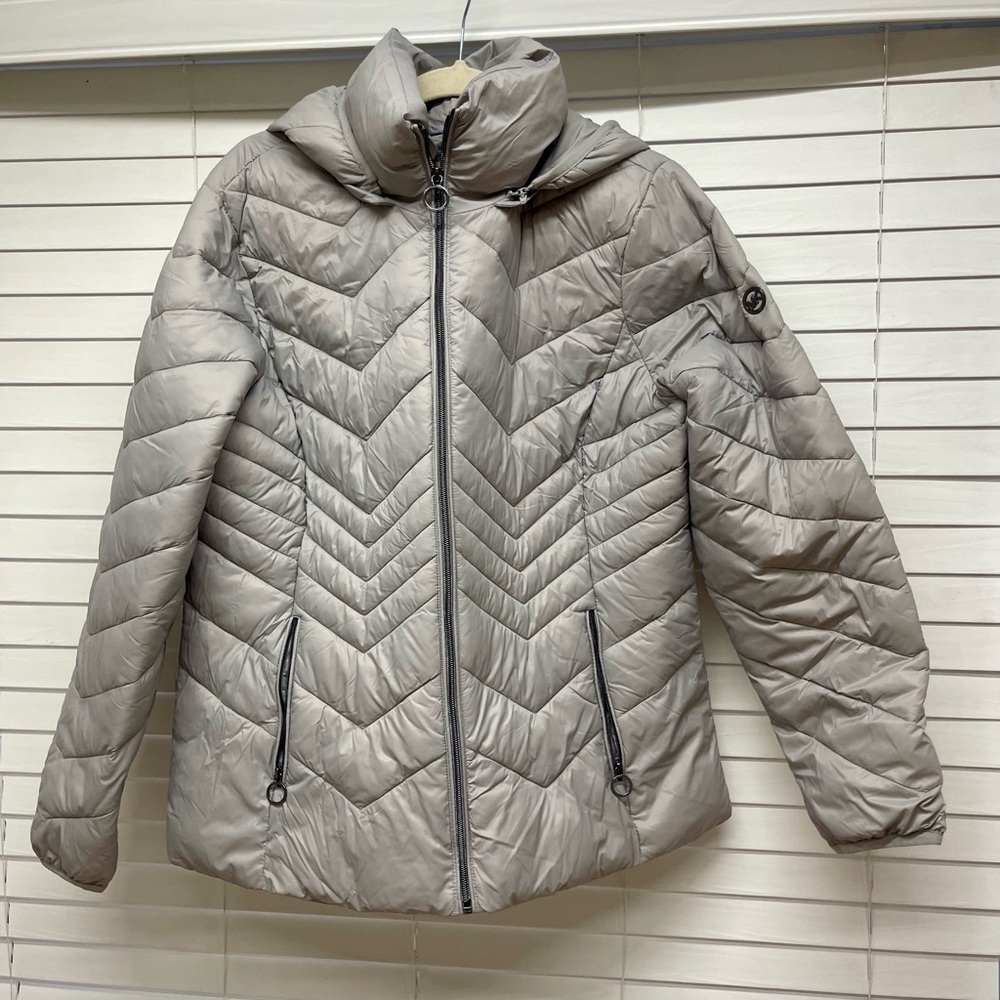 Women's Gray MK Quilted Jacket